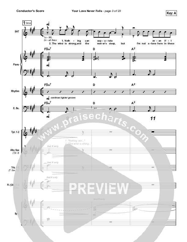 Your Love Never Fails Conductor's Score (Chris McClarney)