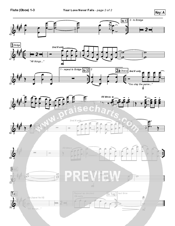 Your Love Never Fails Flute/Oboe 1/2/3 (Chris McClarney)