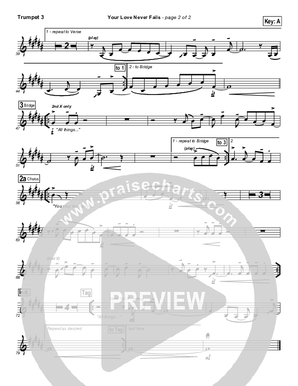 Your Love Never Fails Trumpet 3 (Chris McClarney)