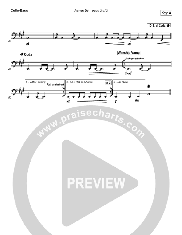 Agnus Dei Cello/Bass (Passion)