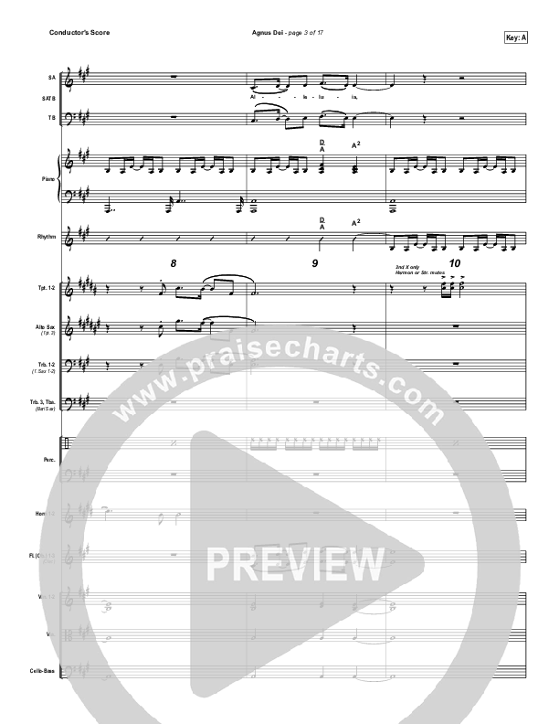 Agnus Dei Conductor's Score (Passion)