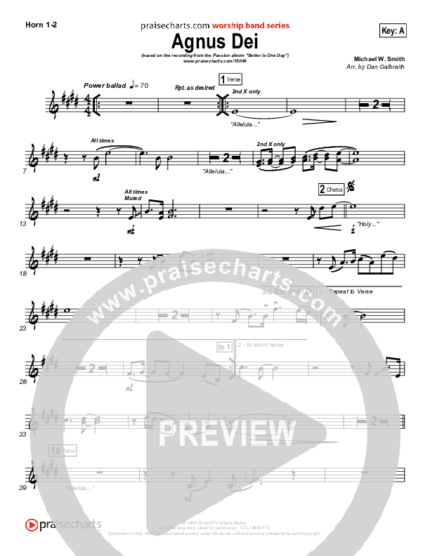 Agnus Dei French Horn 1/2 (Passion)