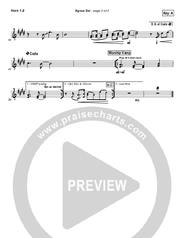 Agnus Dei French Horn 1/2 (Passion)