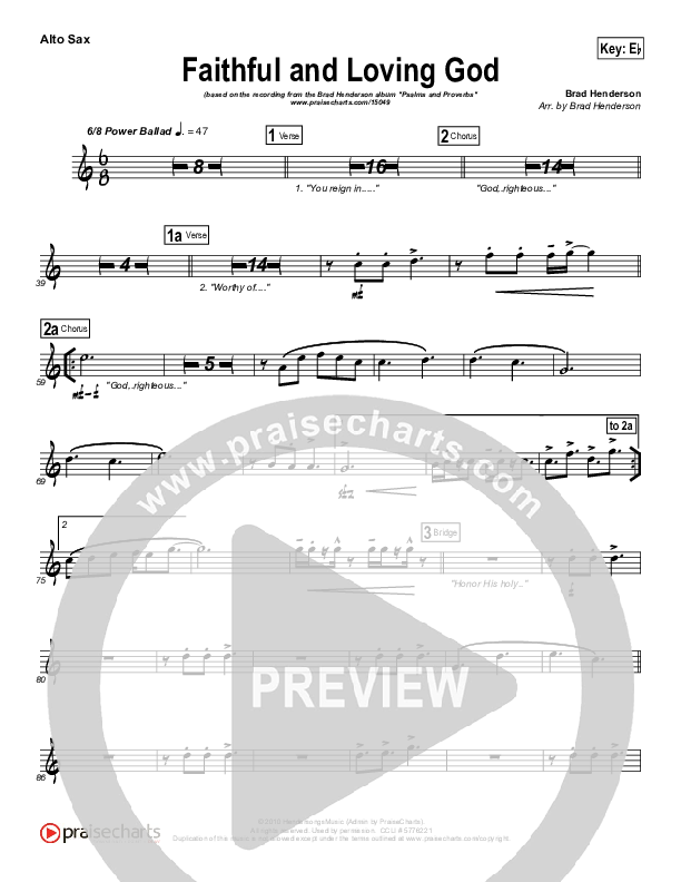 Faithful And Loving God Alto Sax (Brad Henderson)