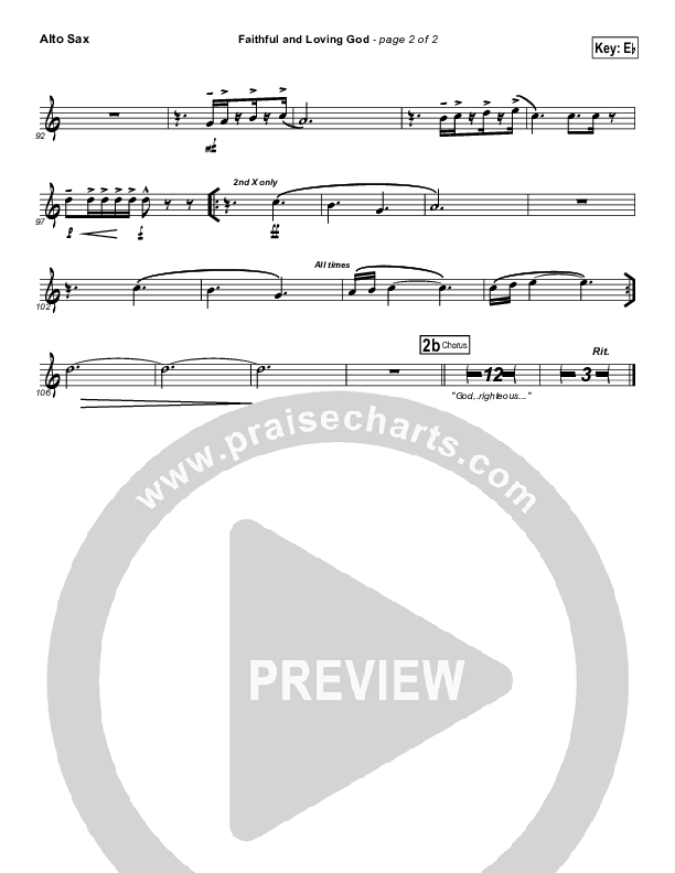 Faithful And Loving God Alto Sax (Brad Henderson)