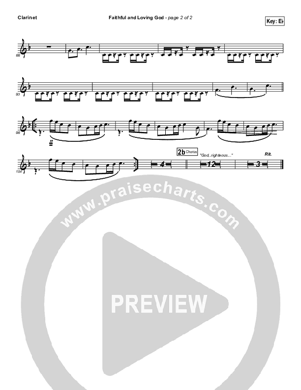 Faithful And Loving God Clarinet (Brad Henderson)