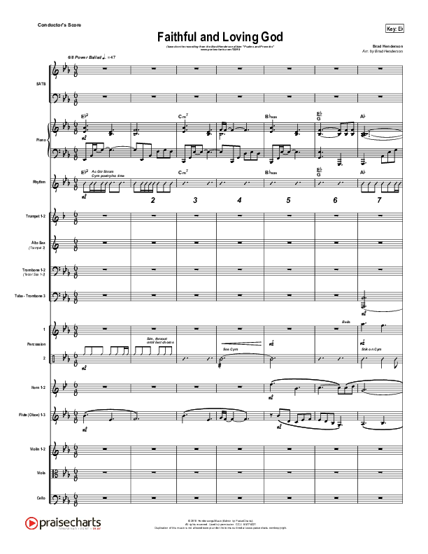 Faithful And Loving God Conductor's Score (Brad Henderson)