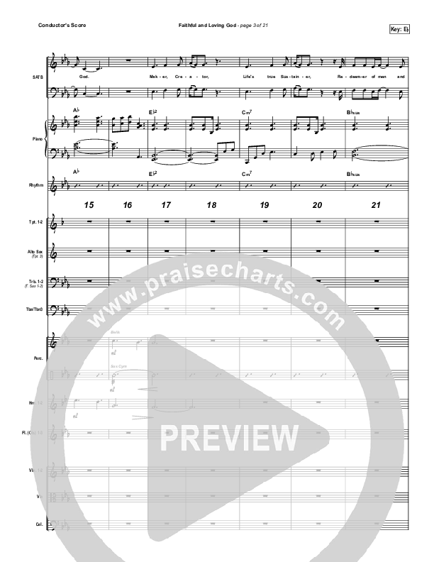 Faithful And Loving God Conductor's Score (Brad Henderson)