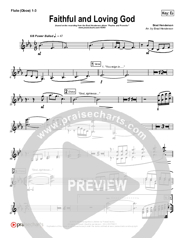 Faithful And Loving God Flute/Oboe 1/2/3 (Brad Henderson)