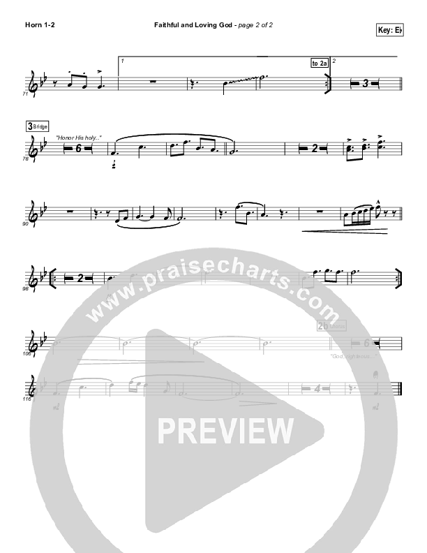 Faithful And Loving God French Horn 1/2 (Brad Henderson)