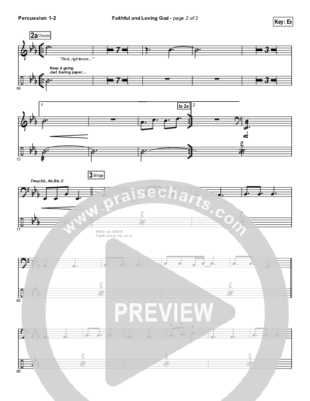 Faithful And Loving God Percussion (Brad Henderson)