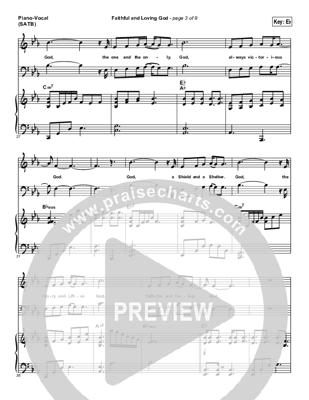 Faithful And Loving God Piano/Vocal (SATB) (Brad Henderson)