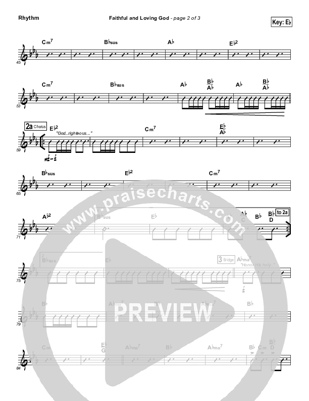 Faithful And Loving God Rhythm Chart (Brad Henderson)