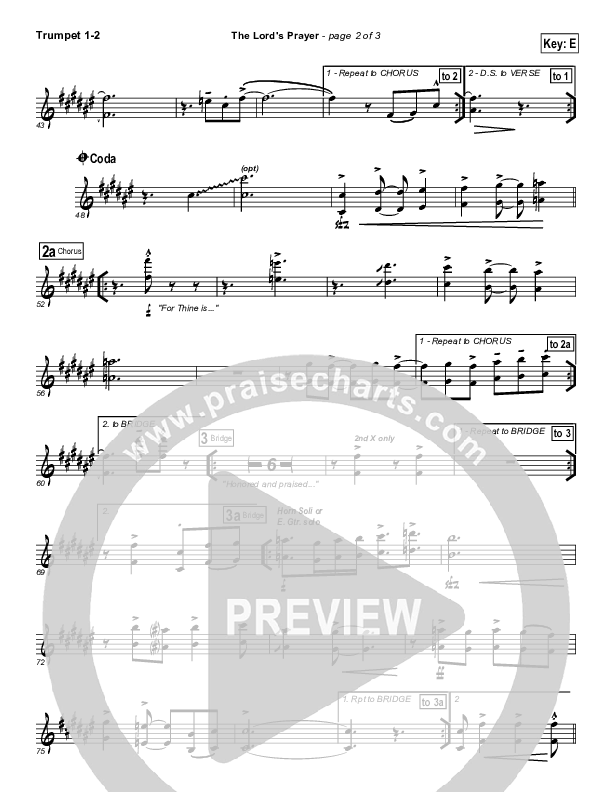 The Lord's Prayer Trumpet 1,2 (Tommy Walker)