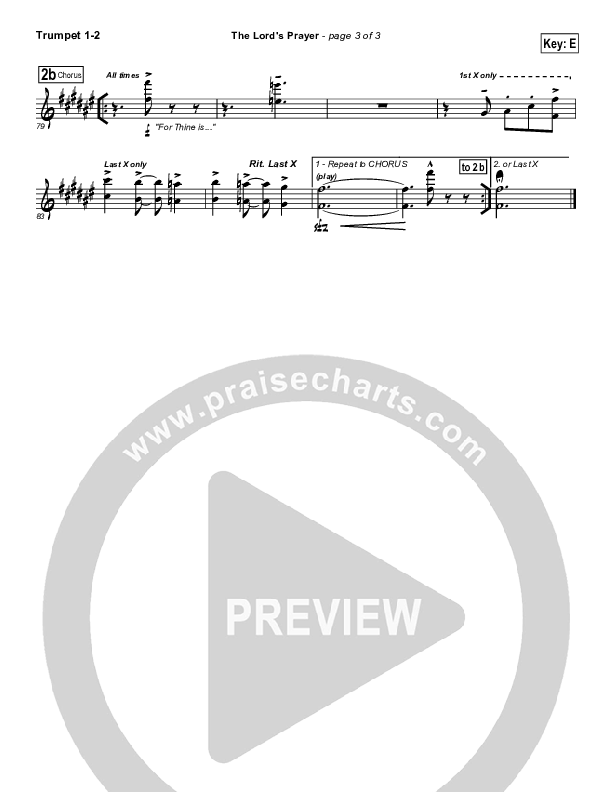 The Lord's Prayer Trumpet 1,2 (Tommy Walker)