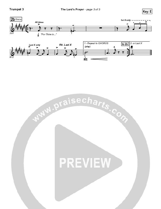 The Lord's Prayer Trumpet 3 (Tommy Walker)