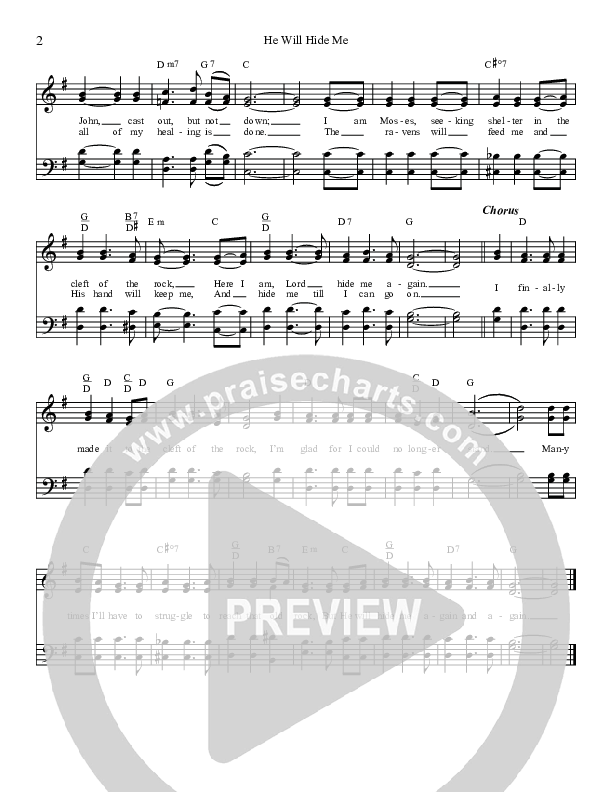 He Will Hide Me Lead Sheet (The Perrys)