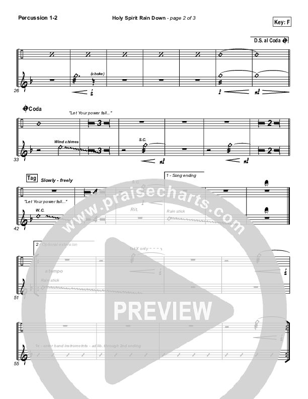 Holy Spirit Rain Down Percussion 1/2 (Hillsong Worship)