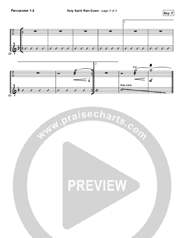Holy Spirit Rain Down Percussion 1/2 (Hillsong Worship)