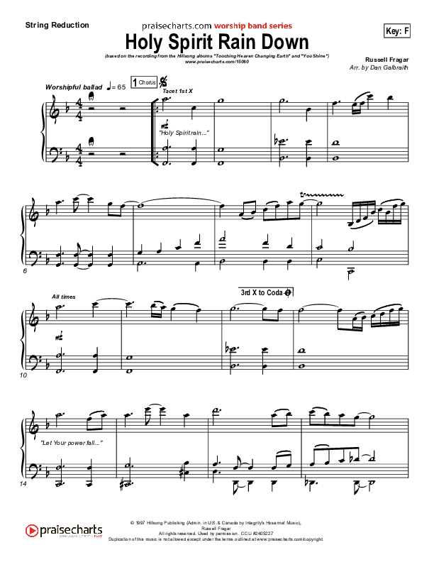 Holy Spirit Rain Down Synth Strings (Hillsong Worship)