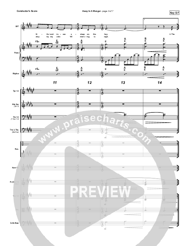 Away In A Manger Conductor's Score (Frank Ralls)