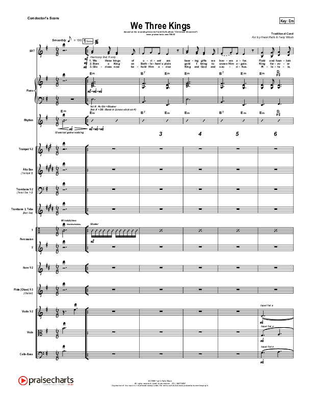 We Three Kings Conductor's Score (Frank Ralls)