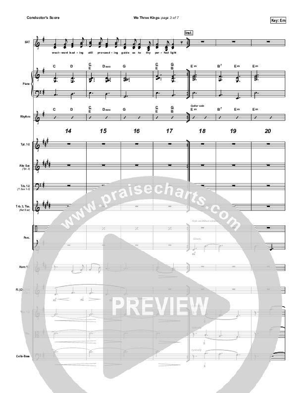 We Three Kings Conductor's Score (Frank Ralls)