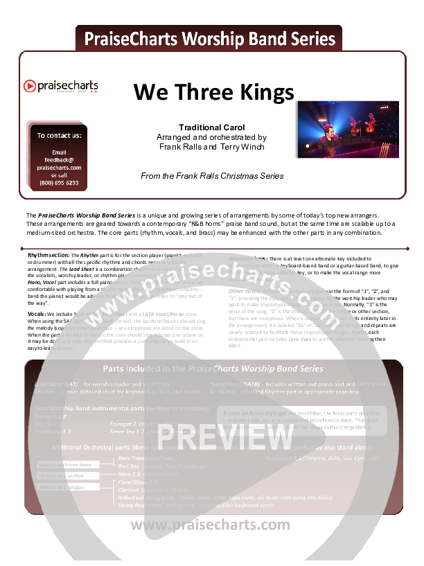 We Three Kings Cover Sheet (Frank Ralls)