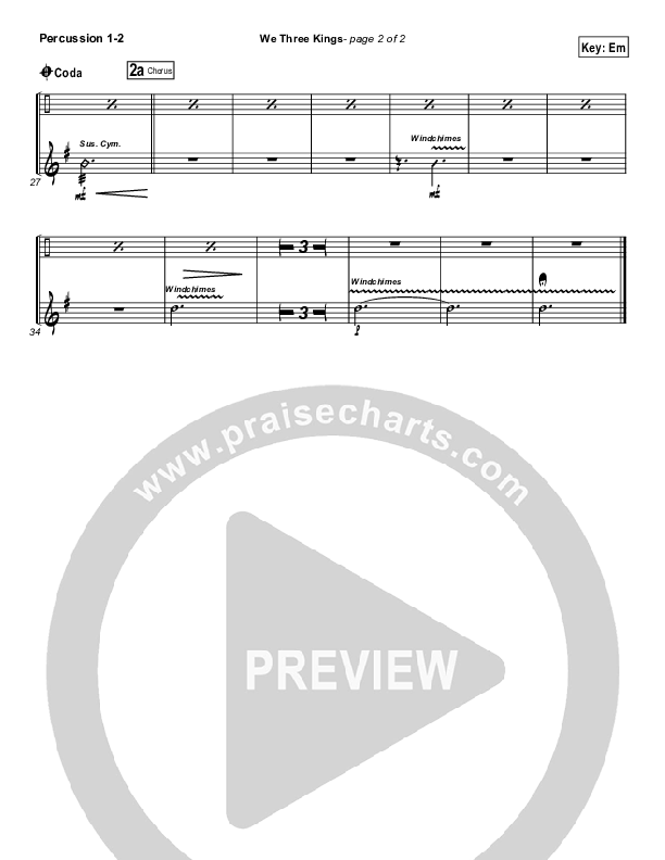 We Three Kings Percussion (Frank Ralls)