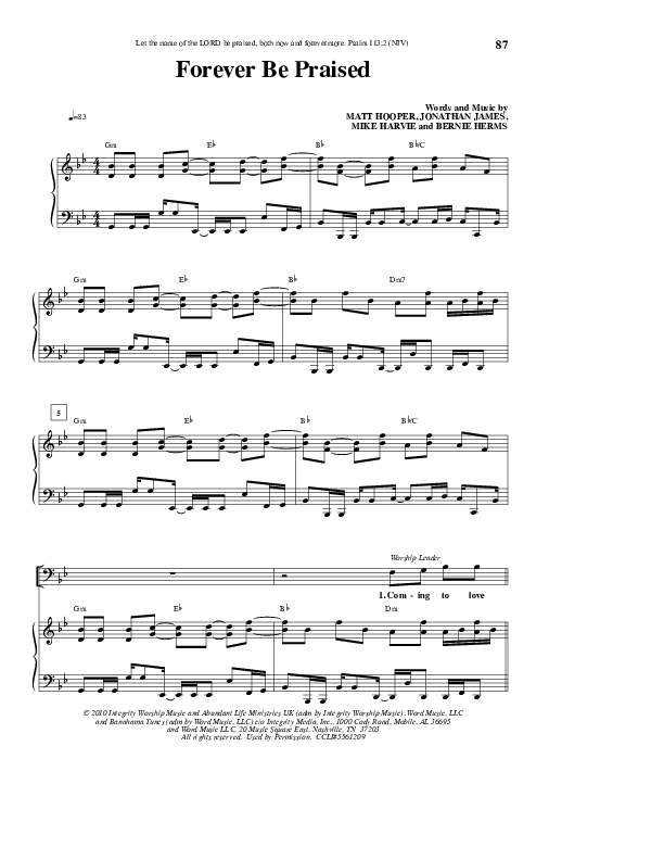 Forever Be Praised Lead & Piano (ALM:uk)
