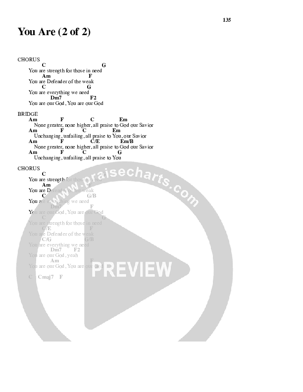 You Are Chord Chart (ALM:uk)