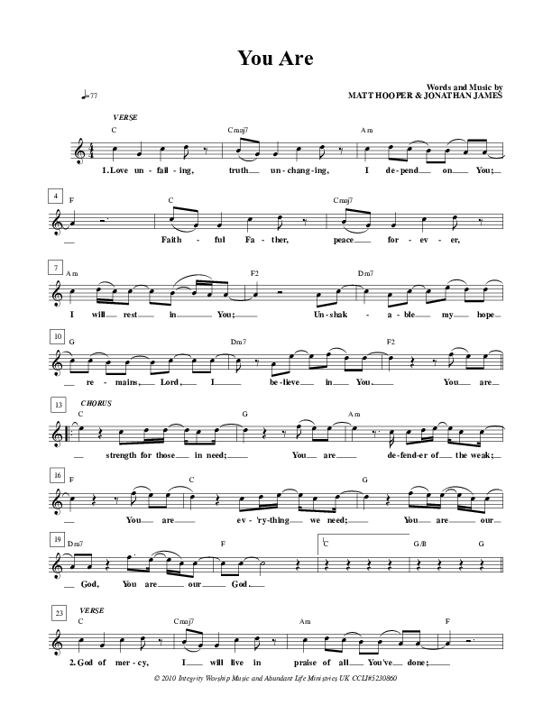 You Are Lead Sheet (ALM:uk)