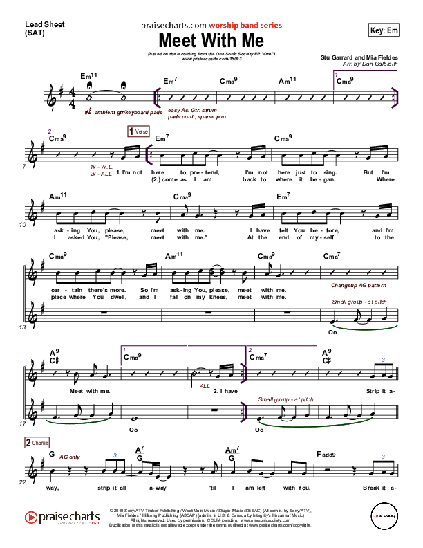 Meet With Me Lead Sheet (One Sonic Society)