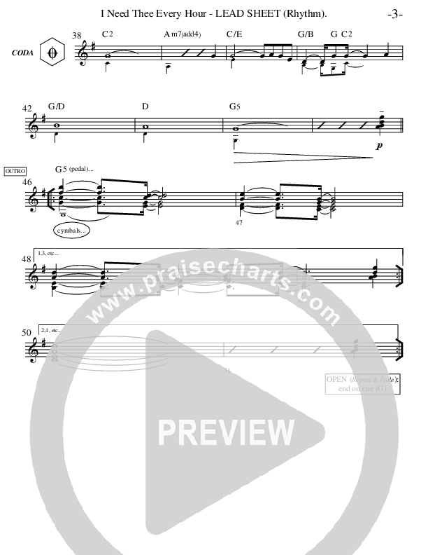 I Need Thee Every Hour (Instrumental) Sheet Music PDF (Ric Flauding