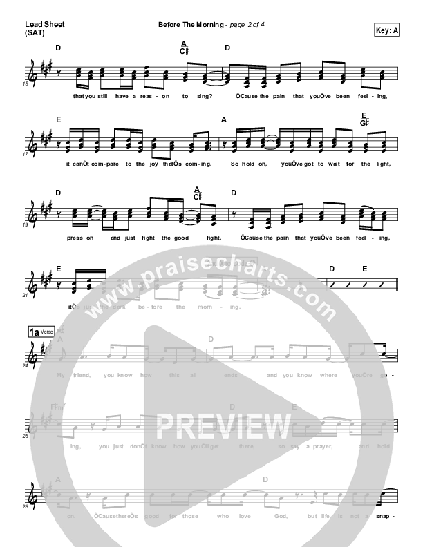 Before The Morning Lead (SAT) (Josh Wilson)