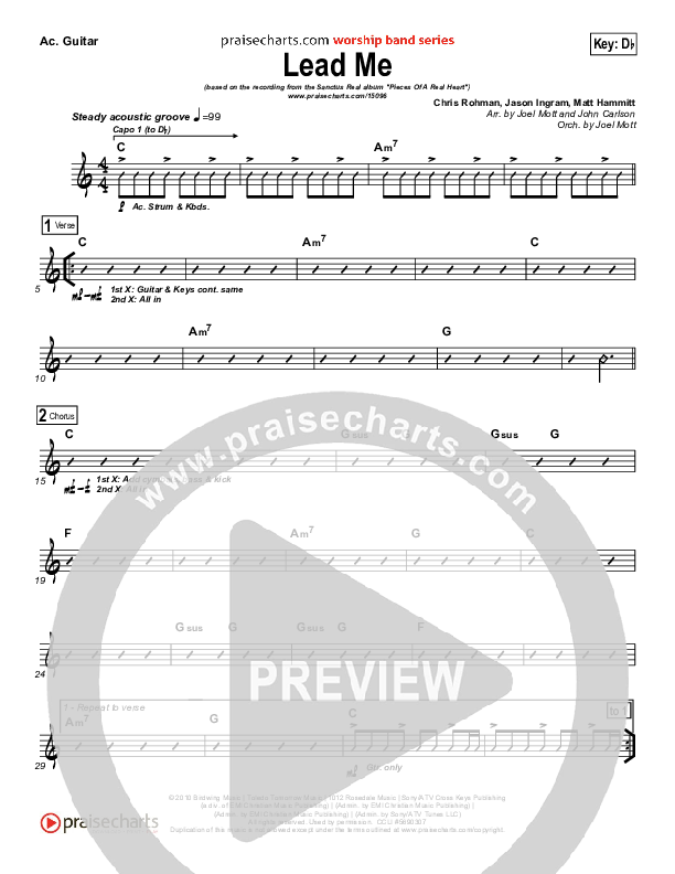 Lead Me Acoustic Guitar (Sanctus Real)