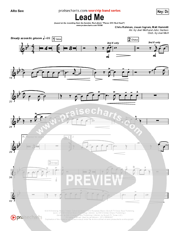 Lead Me Alto Sax (Sanctus Real)