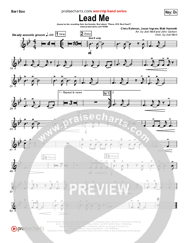 Lead Me Bari Sax (Sanctus Real)