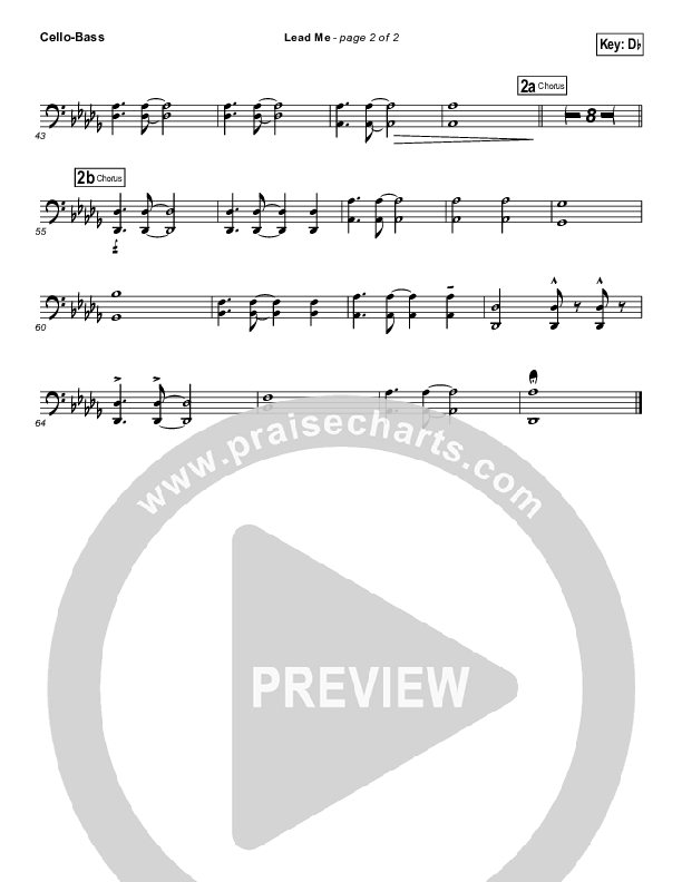 Lead Me Cello/Bass (Sanctus Real)