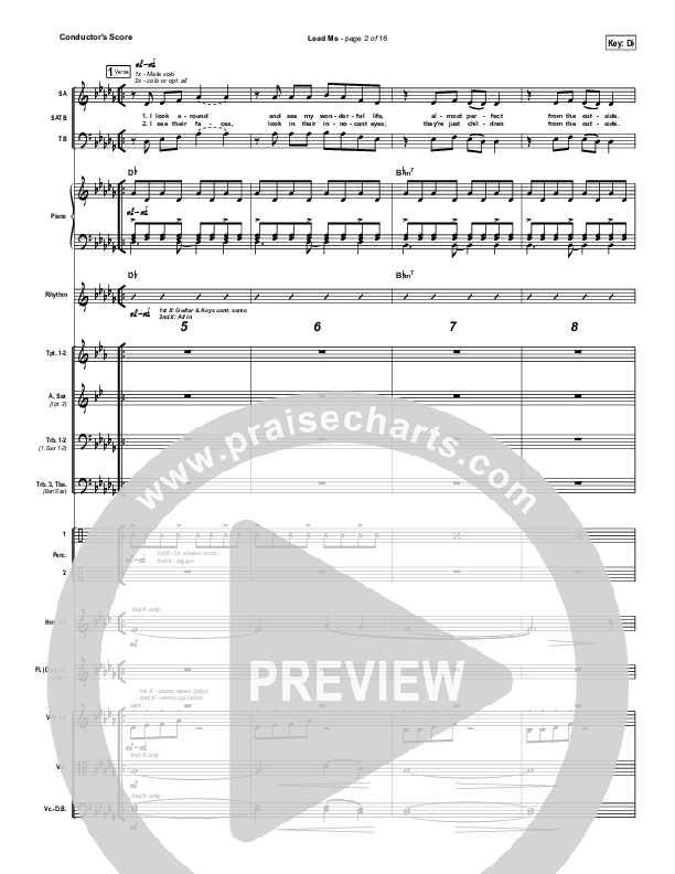 Lead Me Conductor's Score (Sanctus Real)