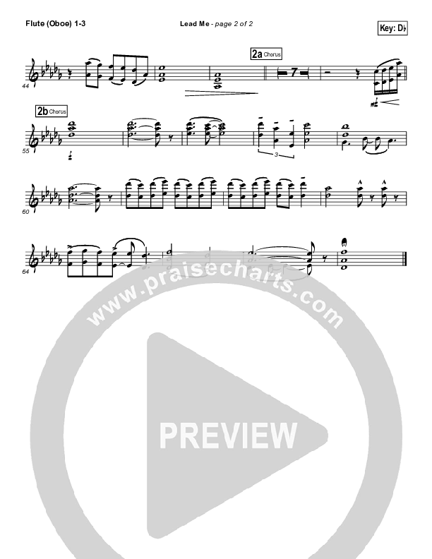 Lead Me Flute/Oboe 1/2/3 (Sanctus Real)