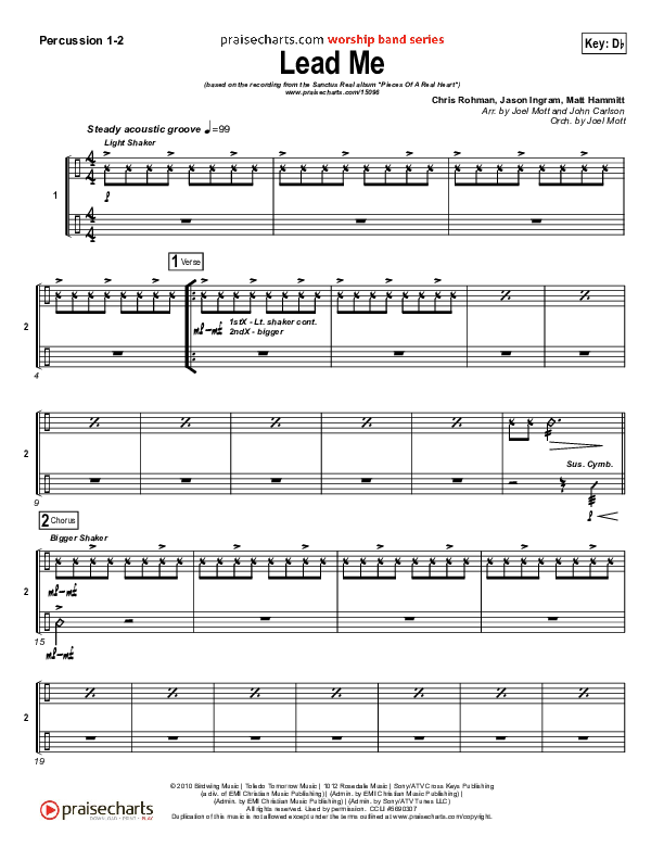 Lead Me Percussion (Sanctus Real)