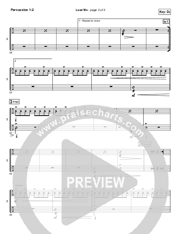 Lead Me Percussion (Sanctus Real)