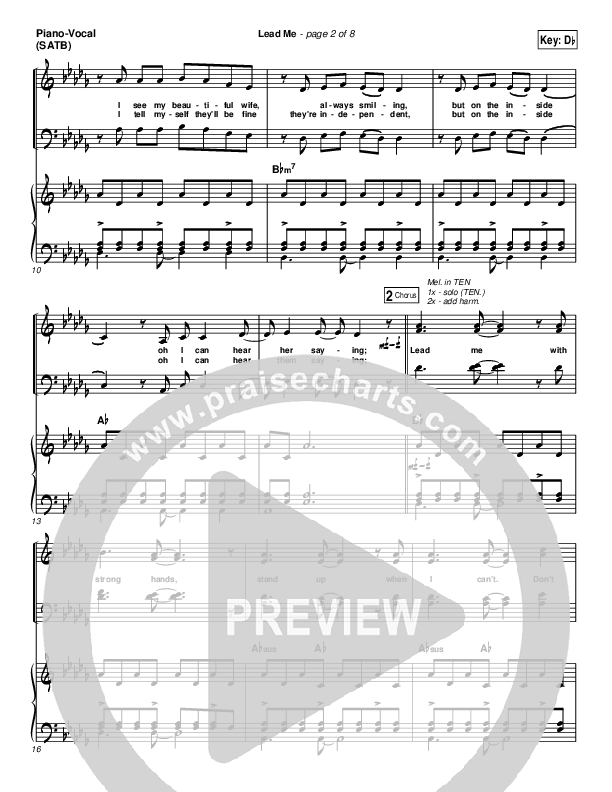 Lead Me Piano/Vocal (Sanctus Real)