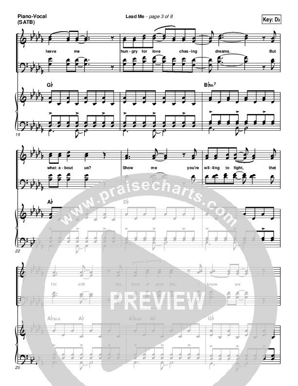 Lead Me Piano/Vocal (Sanctus Real)