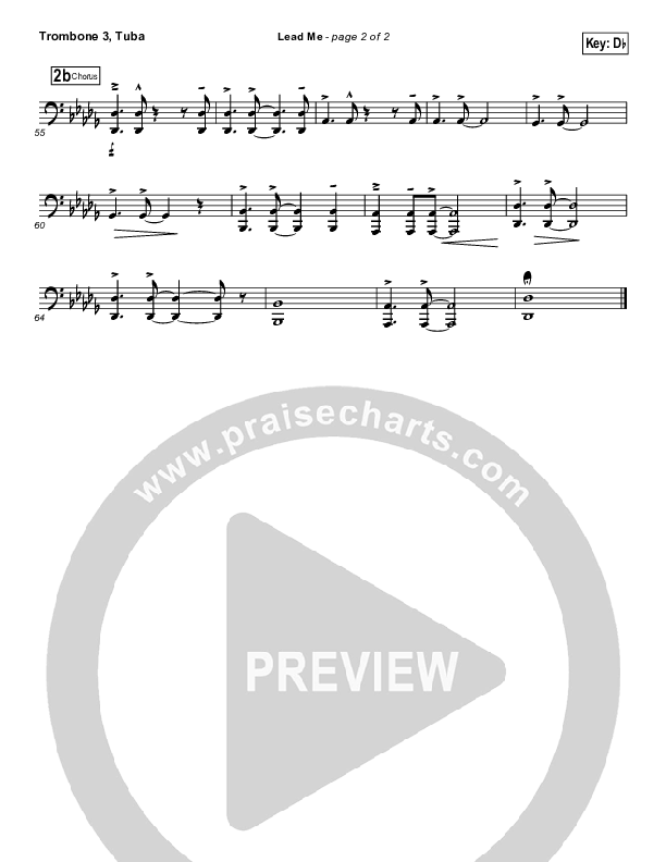 Lead Me Trombone 3/Tuba (Sanctus Real)