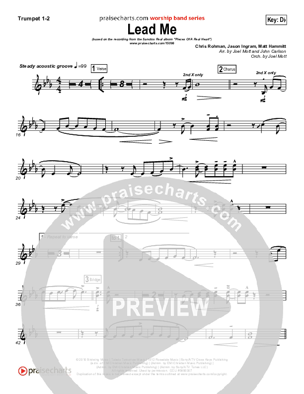 Lead Me Brass Pack (Sanctus Real)