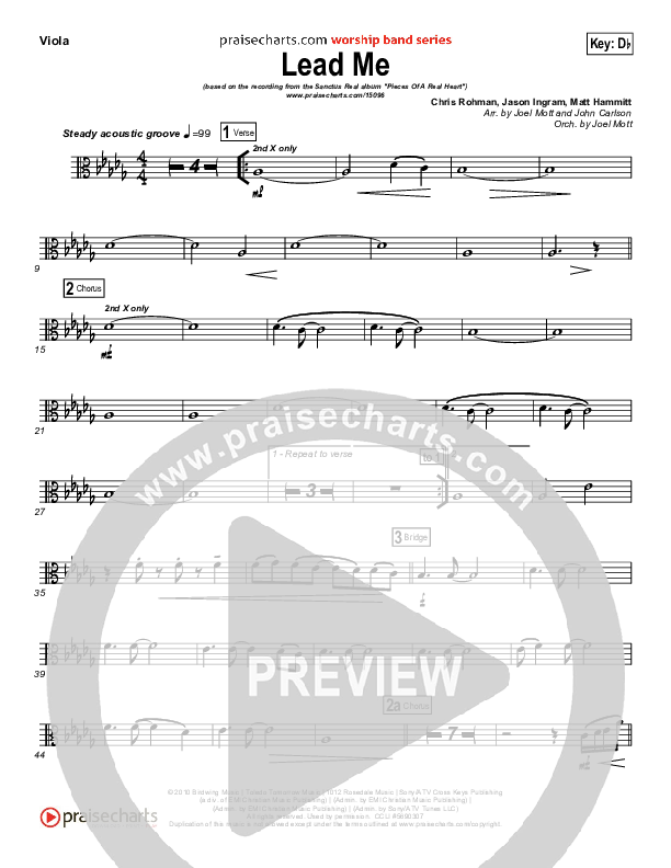 Lead Me Viola (Sanctus Real)