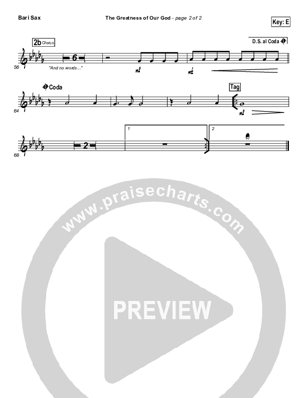 The Greatness Of Our God Bari Sax (Hillsong Worship)