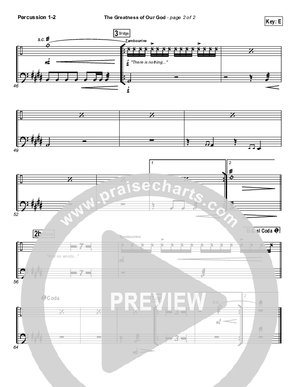 The Greatness Of Our God Percussion 1/2 (Hillsong Worship)